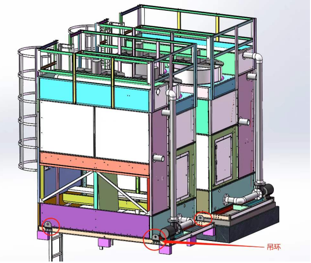 逆流闭式冷却塔